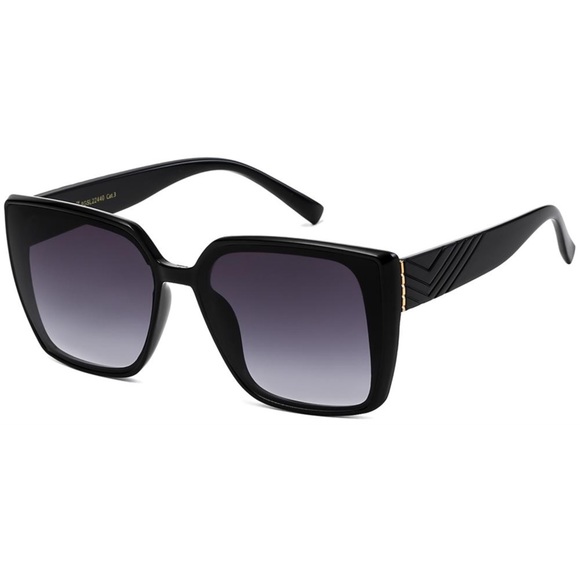 Aeliks Accessories - #11 Square Cat Eye Sunglasses - Black